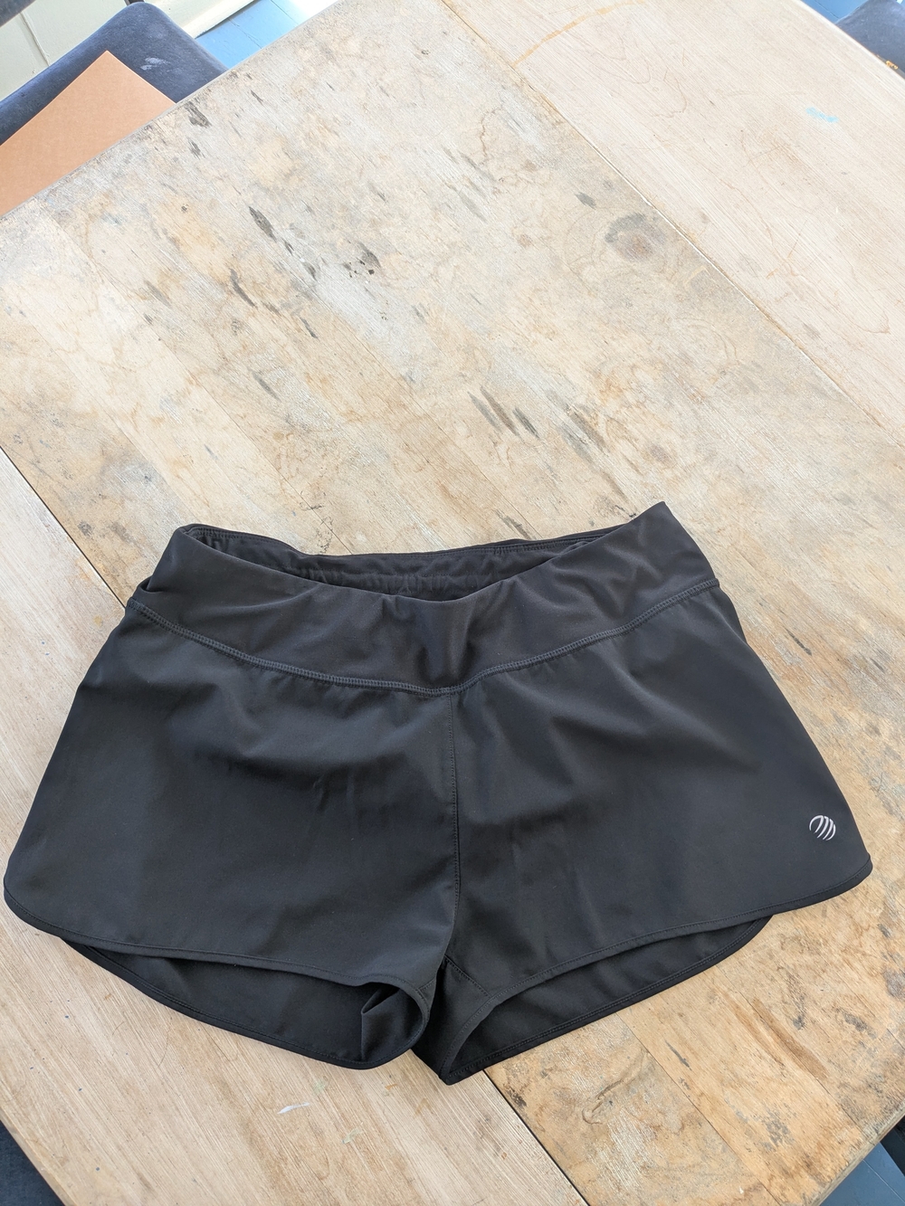 Women's Black Athletic Shorts with Key Pocket